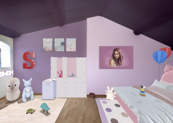 a beautiful child’s room Design Rendering