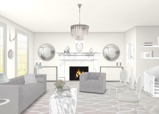 light gray and marble  Design Rendering