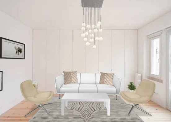 Minimalist living room  Design Rendering