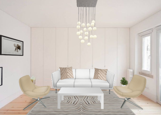 Minimalist living room  Design Rendering