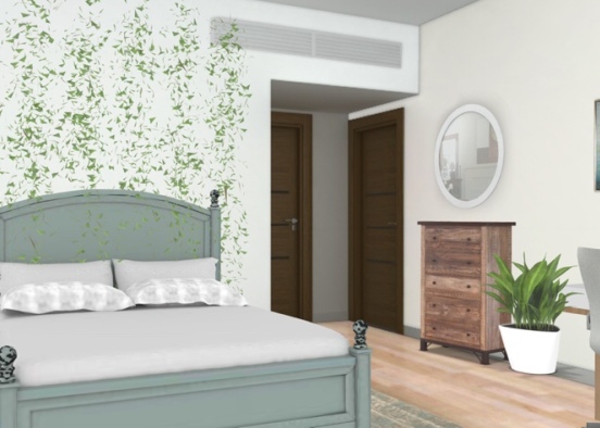 teen sea bedroom Design Rendering