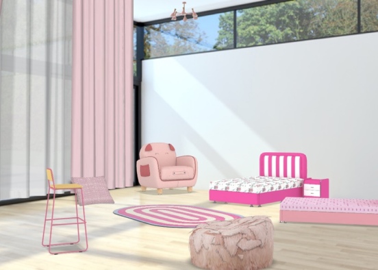chambre rose concours mila  Design Rendering