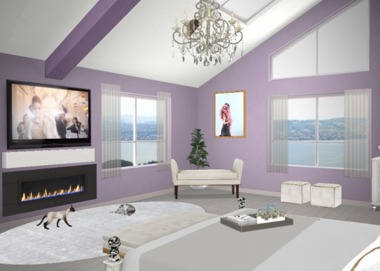 Lavender Room Design Rendering