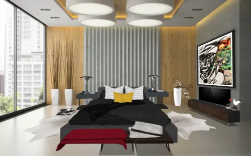 Black bed