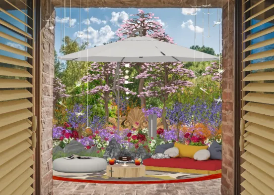 Spring Patio Design Rendering