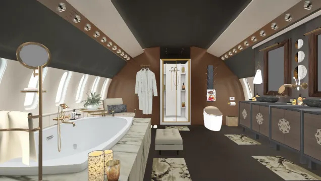 Private Jet Bathroom 