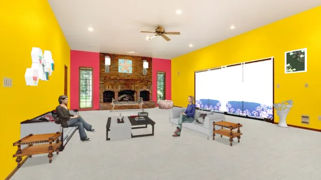  Colorful living room.