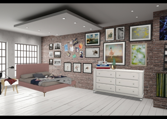Artist bedroom Design Rendering