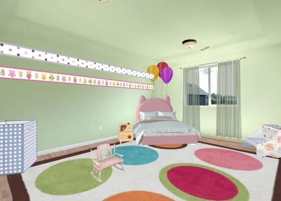 Small child bedroom Design Rendering