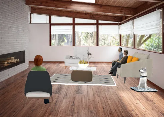 Large Livingroom Design Rendering