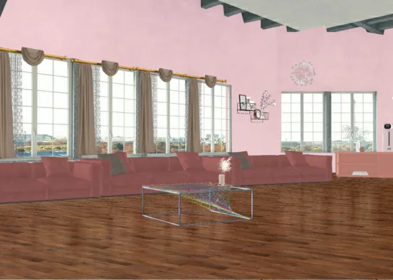 Sala rosa Design Rendering