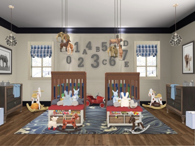 Nursery made for Twin Boys