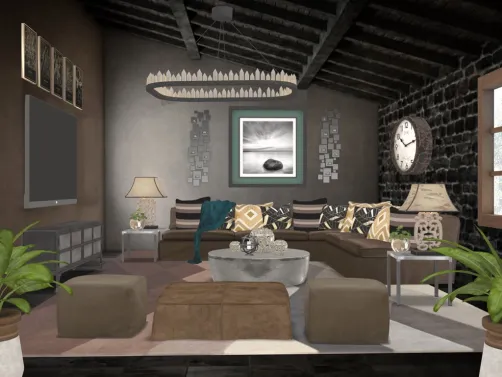 WabiSabi style Familyroom 