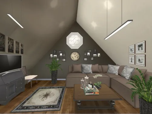TV room in the attic.
