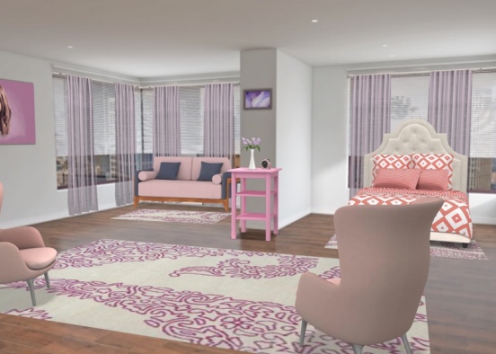 Kids pink room made in 1-2 min 😂  Design Rendering