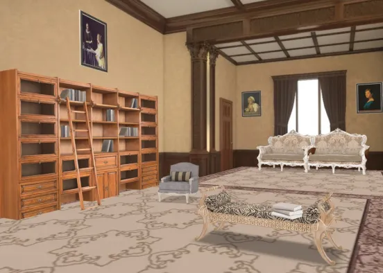 An Old Library  Design Rendering