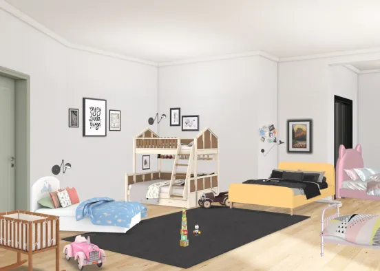 all siblings share the room Design Rendering
