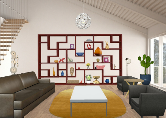 Artist living room Design Rendering