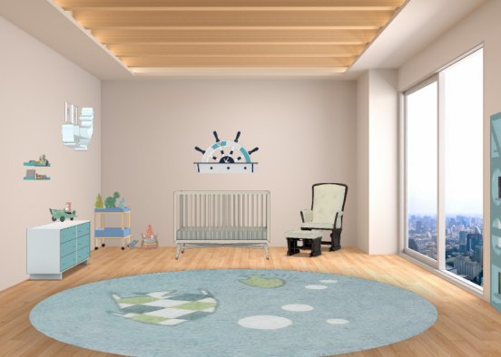 Baby boy nursery Design Rendering