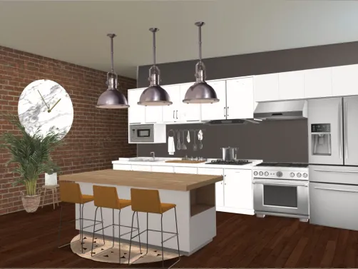 Brick kitchen