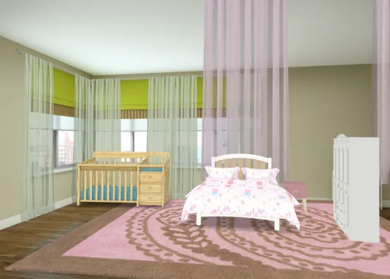 NEW!!! Hello friends today I have made a baby and two year olds room! they share :) Design Rendering