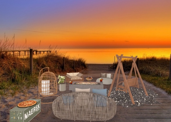Bonfire by the beach Design Rendering