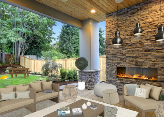 Outdoor living  Design Rendering