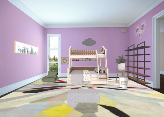 my nice kids bedroom! shoutout to Alexis Mable! Design Rendering