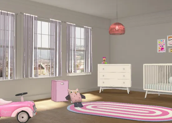 Decoración de dormitorio nena Design Rendering