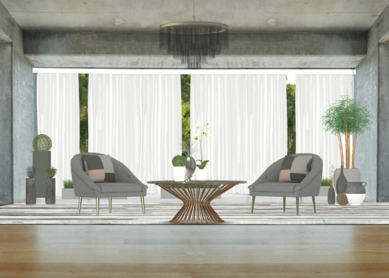 Calm Nature Lounge Design Rendering