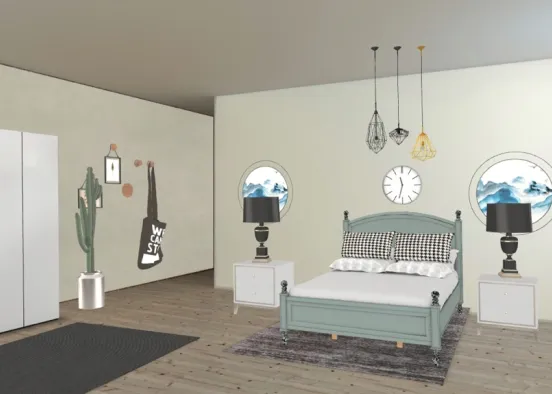 Calm Bedroom Design Rendering