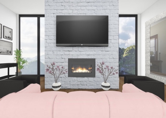 Glamorous Modern Living Room Design Rendering