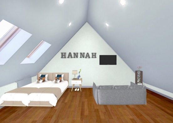 Hannah’s room!! Hope you like it! Design Rendering