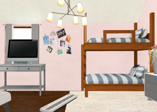 Girl's bedroom  Design Rendering