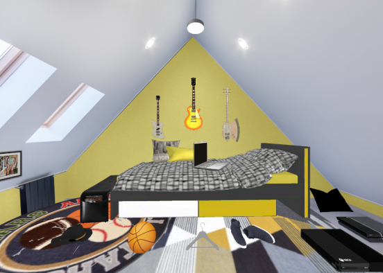 Teen boy room Design Rendering