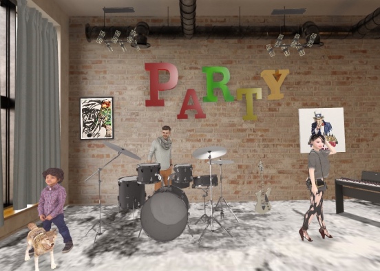 music party🥂🎧 Design Rendering