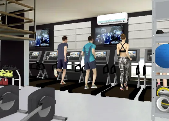 at the gym Design Rendering
