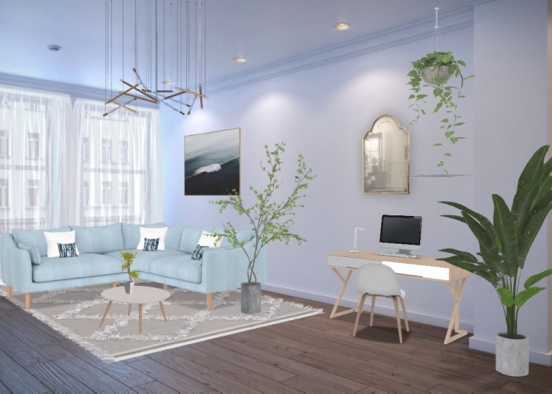salón azul 🦋💙 Design Rendering