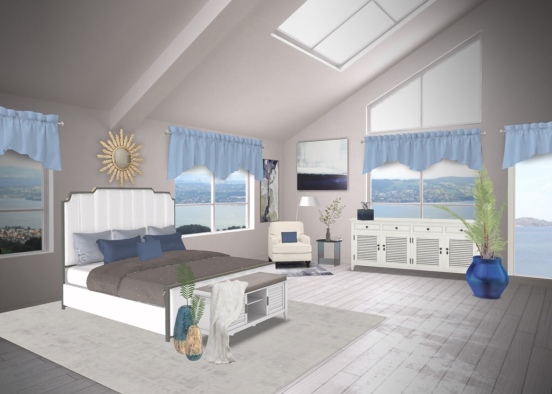 Tropical Paradise Bedroom Design Rendering