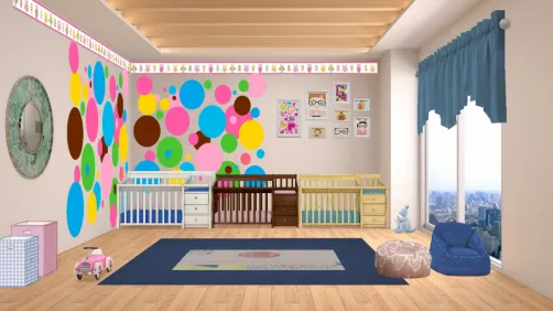 triplets bedroom