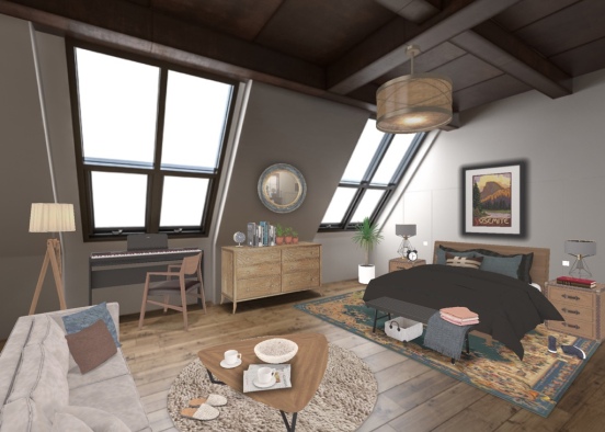Cozy Loft Design Rendering