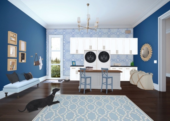 Laundry Room Blues Design Rendering