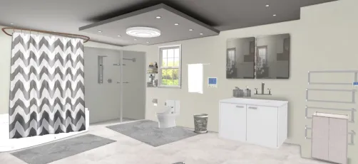 The gray bathroom 