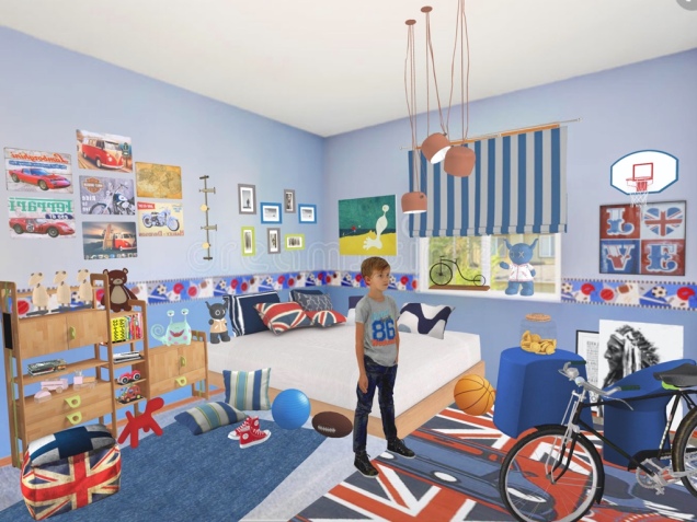 a young boy’s room  🚲