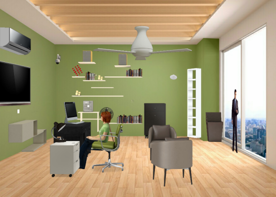 Boss office room Design Rendering