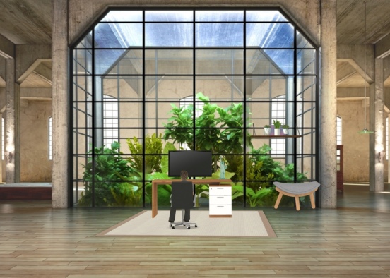 an ordinary office  Design Rendering