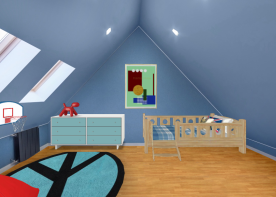 Little boy blue room  Design Rendering