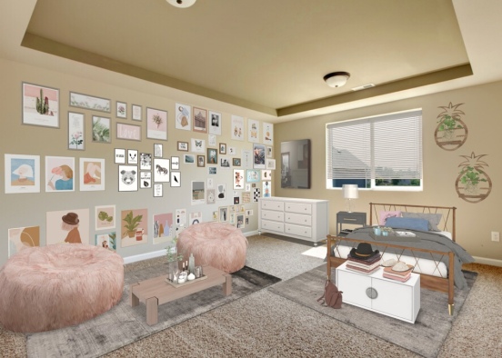 teen bedroom! Design Rendering