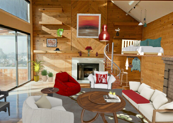 My Sweet Artsy Cabin  Design Rendering