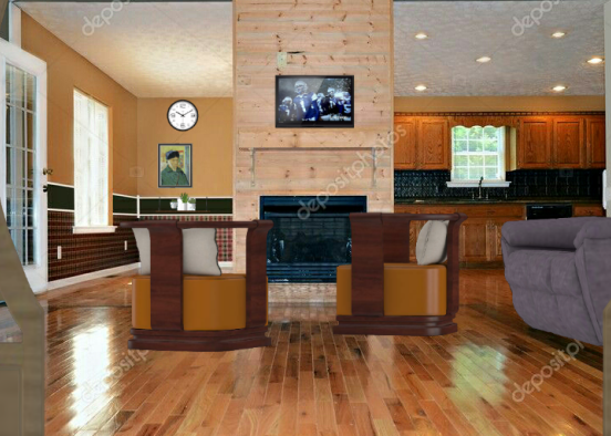 Guestroom,fireplace Design Rendering